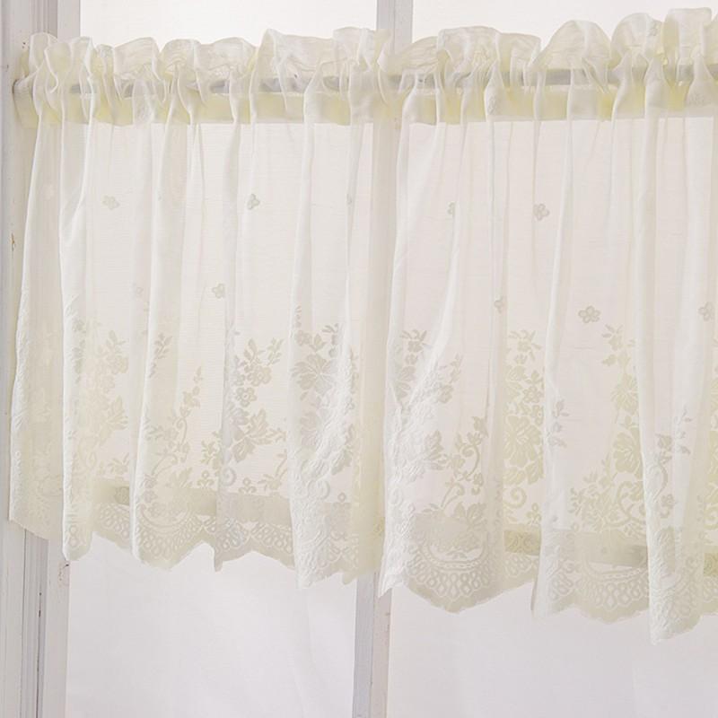 

Кружевные вышитые короткие шторы для гостиной, ванной, кухни, балконной двери, тюлевые шторы, шторы для кафе, домашний декор 137x61cm