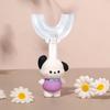 Children's U-Shaped Silicone Toothbrush, Soft Bristles, Anti-Slip Cartoon Handle, Ages 1-12