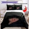 Personalizza Foto Personalizza la tua foto Set Biancheria da Letto Copripiumino Traspirante con Federe Decorazione per la Casa Regalo di Compleanno