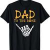 Dad To The Bone Spooky Skeleton Hand Funny Halloween T-Shirt
