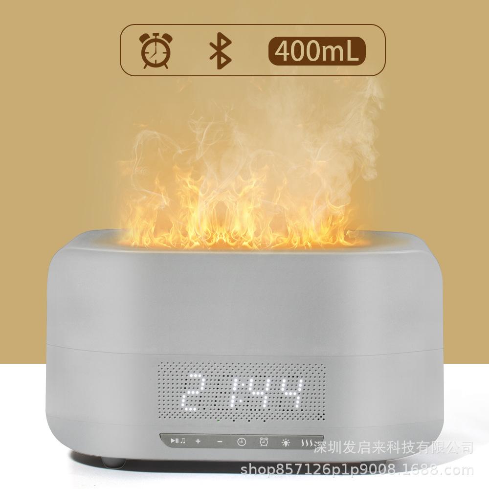 

400ML Flame Essential Oil Diffuser Aromatherapy Humidifier with BT for Large Room, Office and Home UK темно-сірий колір