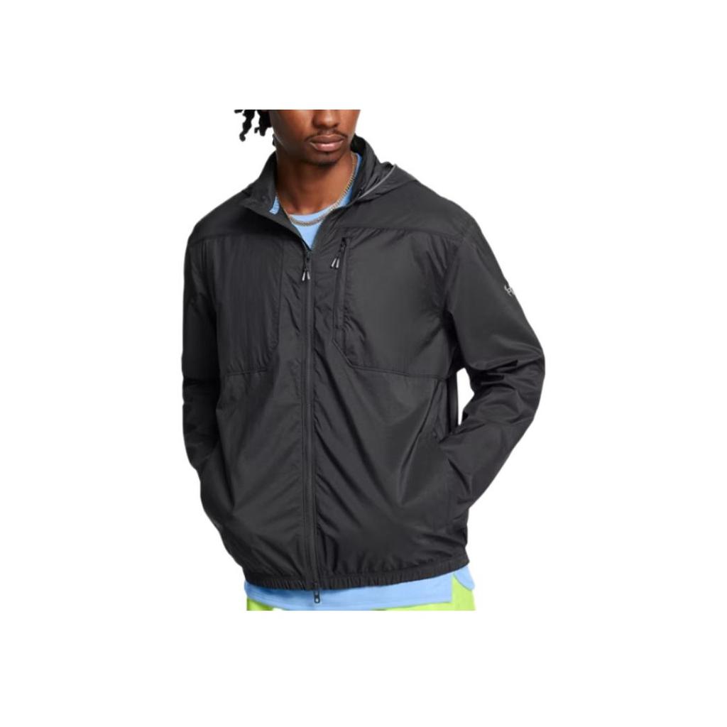 Under Armour Launch Trailstorm Comfortable Fashionable Simple Versatile Long Sleeve Jacket Men Jacket Black 1383243-016