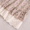 Vintage Floral Long Sleeve Dress, Women Casual Lace Hem Loose Swing Dress, Spring Elegant Slim Long Dress