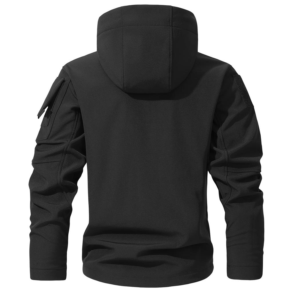 Men'S Loose Jacket Fashionable Multi Pocket Hooded Jacket