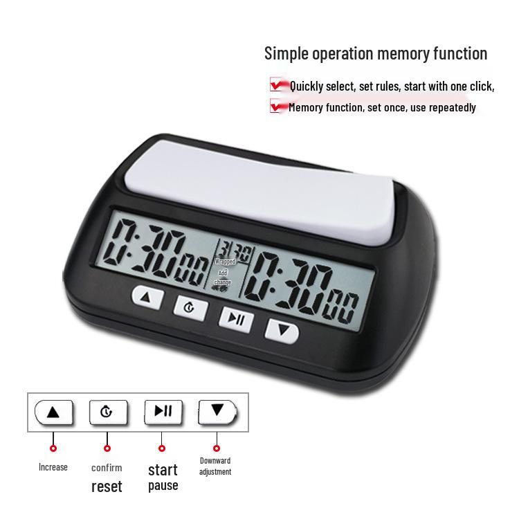 Yisheng YS-902 Chess Timer: For Chinese, Go, and International Chess. Referee Functionality with Optional Sound.