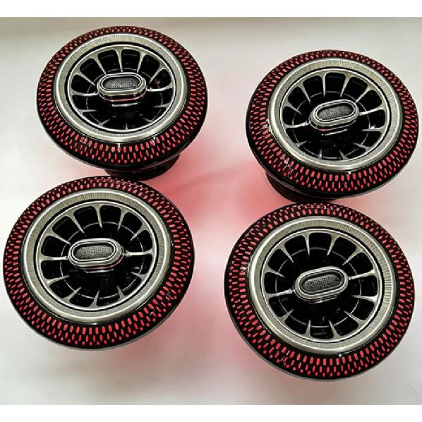 Car air conditioning vents, illuminated vents, dazzling version vents, universal model modification 4-piece set