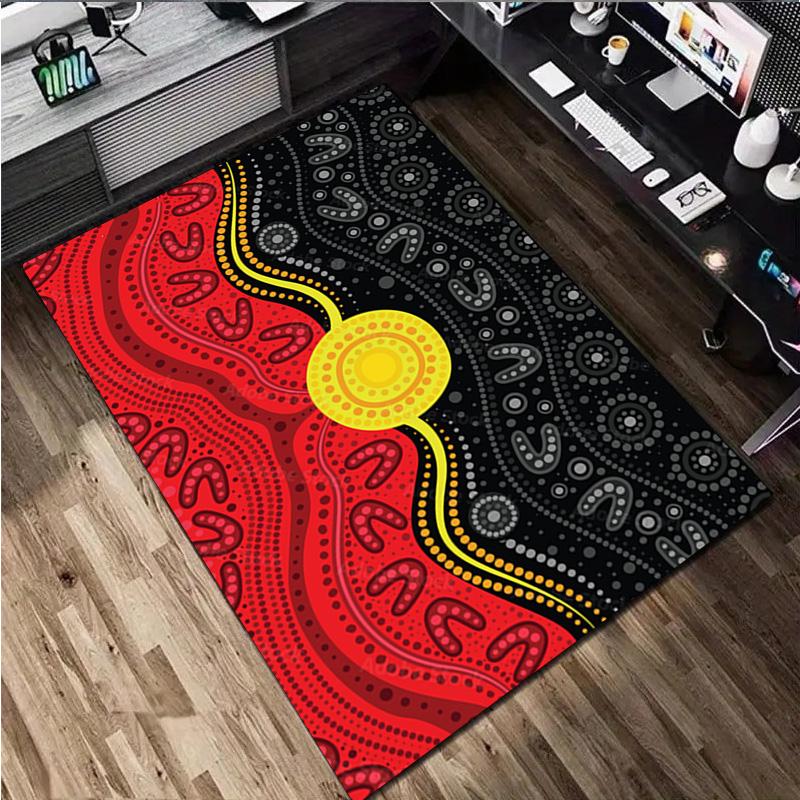 Aboriginal Rug - Home carpet Office Decorative Carpet For Living Room Bedroom Door Mat Floor Rug Computer Chair Area Rug