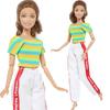30cm 1/6 Puppenkleidung & Accessoires Sportoutfits + Hut + Taschen + Socken Coole Kleidung für 30cm Puppen Mädchen Spielzeug Geschenkset(KEINE PUPPEN)