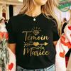 French Bachelorette EVJF Party T-Shirts Future Bride Team Gold Foil Print Women Clothing Short Sleeve Tees for Bridal Shower