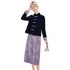 2025 Women's Slim Chinese-Style Jacket Skirt Two-Piece Suit for Spring & Autumn
