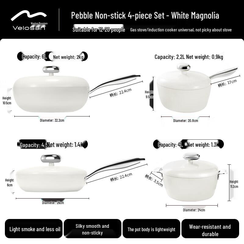 Velosan VE035 Pebble Non-Stick Wok Cooking Set