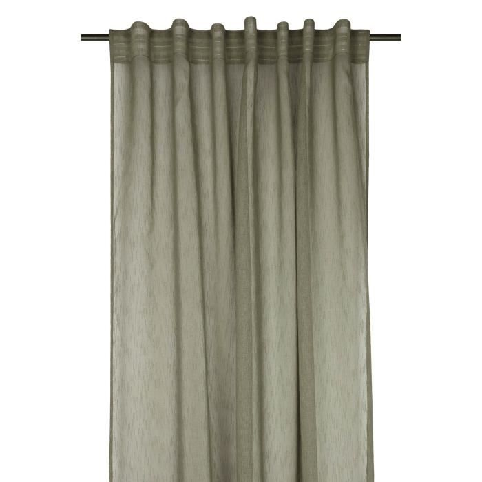 Voilage - Derbie - Kaki - 140 X 260 Cm - 100% Polyester - Galon Fronceur