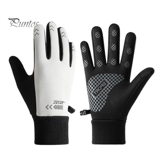 

1 Pir зимние термоперчатки ветрозащитные теплые водонепроницаемые перчатки для сенсорных экранов для мужчин и женщин противоскользящая ладонь дышащая подкладка перчатки для вождения лыжного спорта катания на коньках Men One Size черный серый