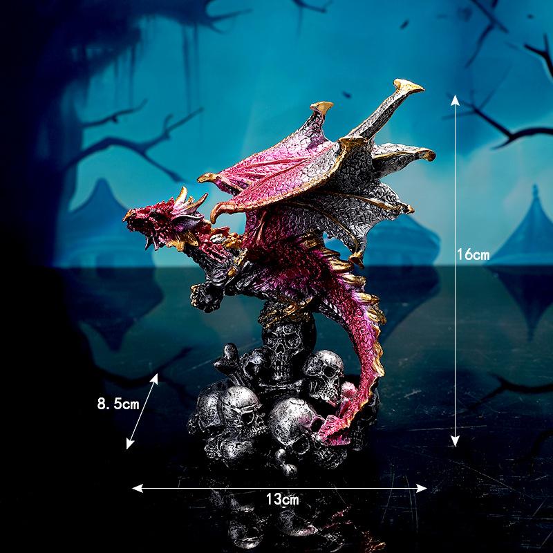 

Креативное украшение в виде черепа дракона, изделие из смолы для фестиваля призраков, Хэллоуина, дома с привидениями, хоррор-декор, добавляющий захватывающую атмосферу