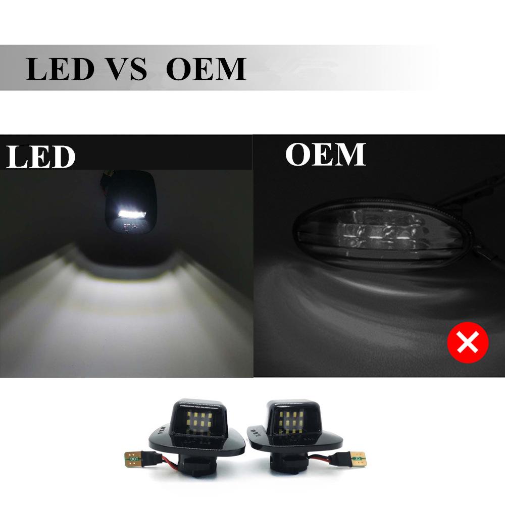 Pair of Black LED License Plate Lights for Chevrolet '88-'00 C1500 K1500 Silverado Tahoe
