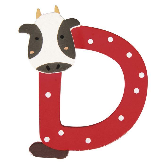 Lettre en bois - enfants FSC Mix Credit, 4,5x5,5cm, D