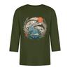 Men'S Round Neck Three-Quarters Sleeve Top Casual Fashion T-Shirt