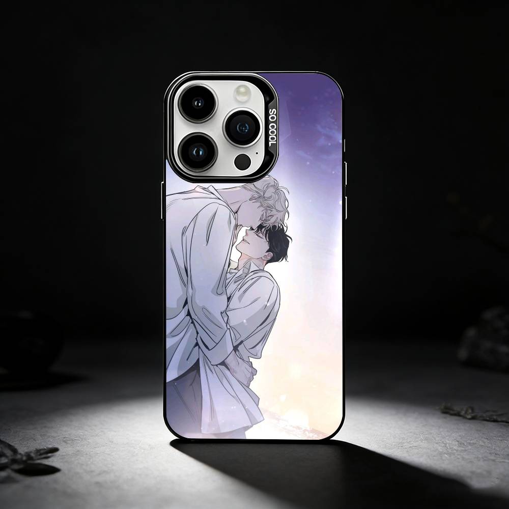 BL Manhwa R-roses And Champagne Phone Case For iPhone 17,16,15,14,13,12,11 Plus,Pro Max,XS,Colored Silver Phone Case