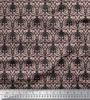 Soimoi Red Japan Crepe Satin Fabric Palmette Damask Decor Fabric Printed Metre 42 Inch
