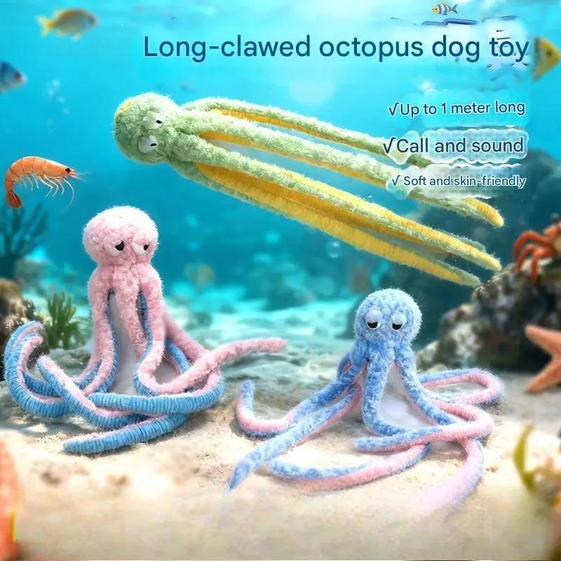 Squeaky Octopus Dog Toy 1 Meter Long For Large Medium Breed Dogs
