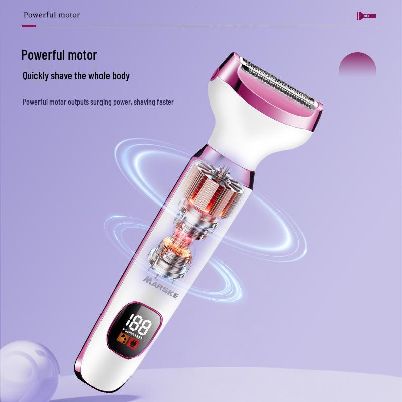 Five-in-One Women's Electric Shaver & Hair Trimmer with Digital Display
