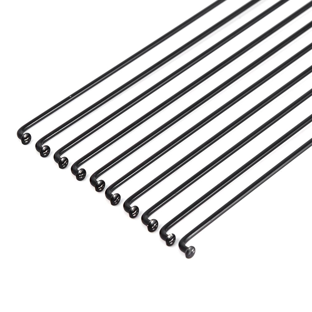 36Pcs Set Steel Mountain Bike Bicycle Spokes W  Nipples Black 259mm