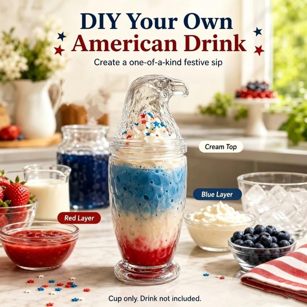 Whiskey Glass Eagle Shaped Glass Cup 3D Stereo Sculpted Drinkware Halloween Party