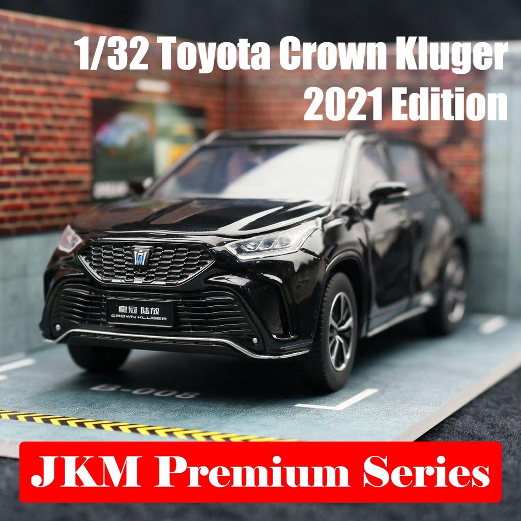 1/32 Toyota Crown Kluger HYBRID Toy Car JKM Diecast Miniature Model SUV Sport Sound & Light Educational Collection Gift for Kids