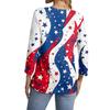 Women's Casual Fashion Sexy Comfortable V-Neck Independence Day Seven Sleeve Top