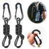 6 Pack Carabiner with Strap Adjustable Buckle Paracord Keychains Multifunctional for Keys Outdoor Camping Hiking Men Women