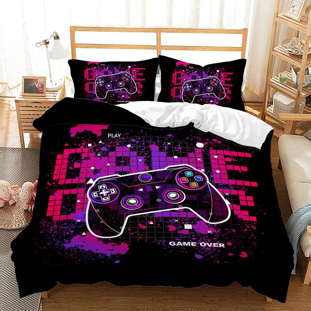 Home Textile Game Series Gamepad Building Block Quilt Cover Three-Piece Digital Kit Four-Piece Set