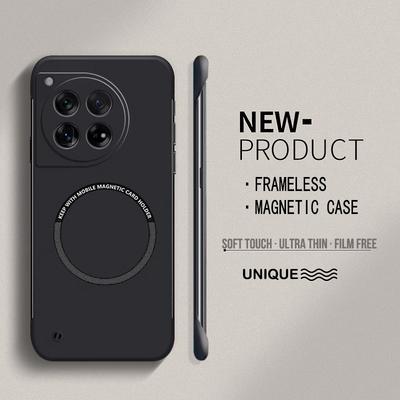 Carcasă de telefon mată, ultra-subțire, fără ramă din PC, pentru Magsafe Oneplus 13 13R 12 12R 11 11R 10T 10R 10 Pro, magnetică solidă