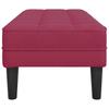 Red Wine Velvet Ottoman with Cushion 113 x 57 x 39 cm