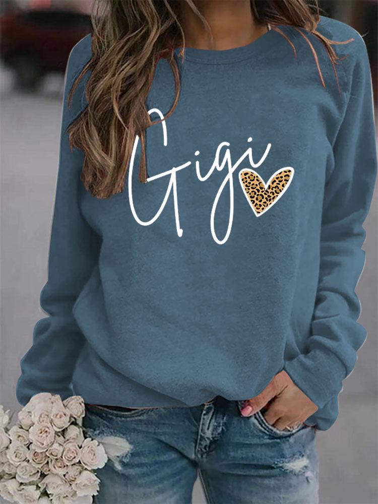 In Stock Women's Round Neck Fashionable Letter Print Hoodie - Loose Fit, Long Sleeve, European & American Style.