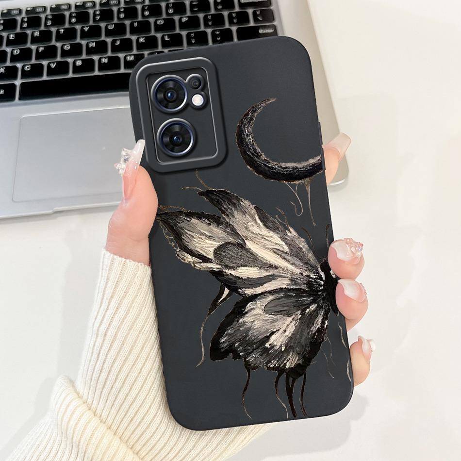 For OPPO Reno7 5G Elegant Sunflower Tulip Printed Phone Case For Oppo Reno 7 5G CPH2371 Soft Silicone Shockproof Cases