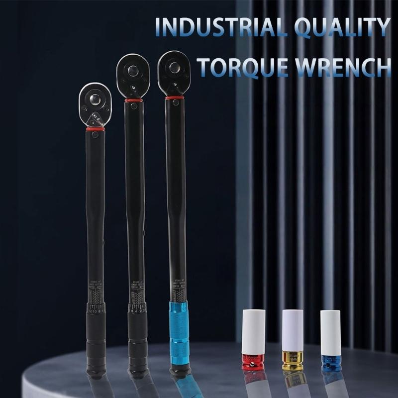 Bidirectional Adjustable Torque Wrench with Preset Function and Ergonomic Handle Fit for Precise Tightening Applications