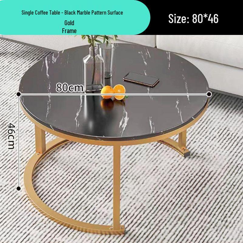 Round Light Luxury Coffee Table for Small Living Spaces