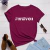 Forgiven Letter Print Women T Shirt Short Sleeve O Neck Loose Women Tshirt Ladies Tee Shirt Tops Clothes Camisetas Mujer