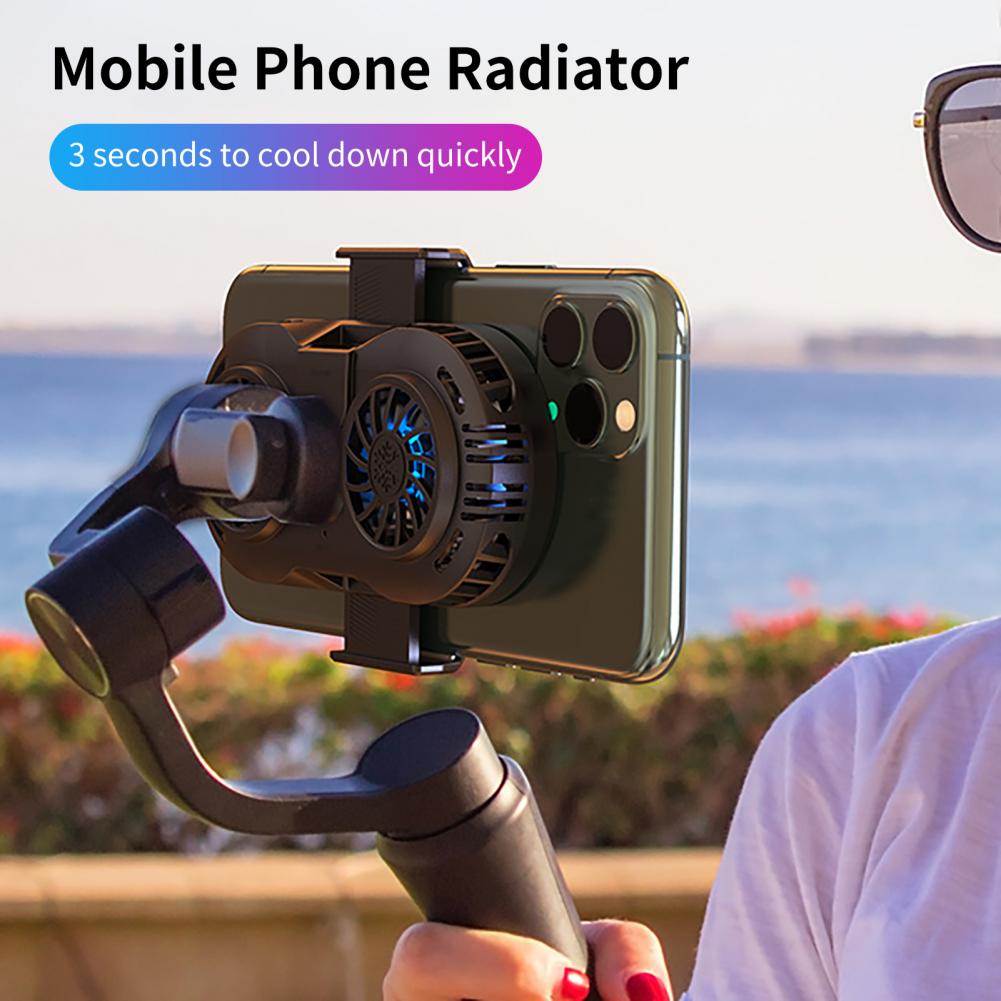 Back Clip Type Phone Game Cooling Fans Cooler Dual Fan Quick Cooling Abs Semiconductor Strong Wind Game Radiator For Smartphone