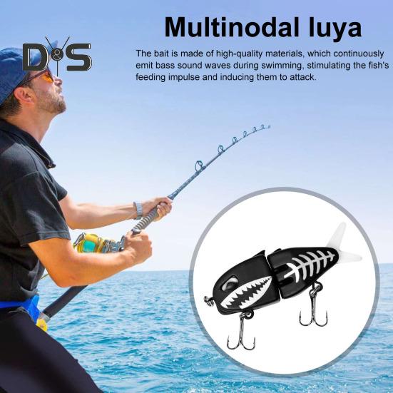 6CM/6.5G Multi-Jointed Fishing Lure with Hooks Realistic 2-Section Swimbait Plastic Artificial Bait Freshwater Saltwater Bass Trout Pike Fishing