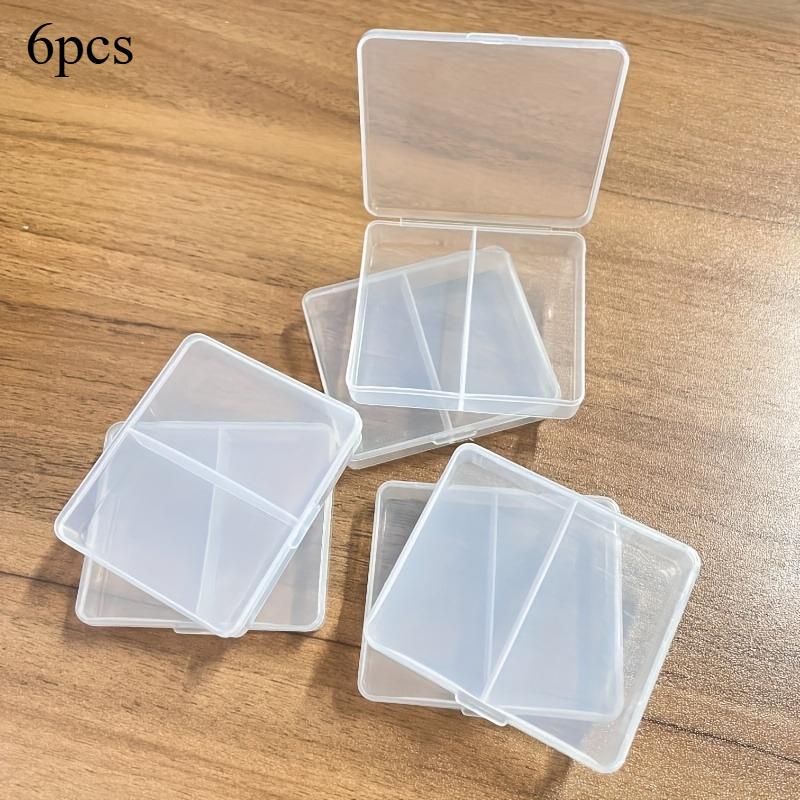 6pcs Jewelry Boxes Multipurpose Double Case Ring Earring Organizer Rectangular Tabletop Storage Box Small Accessories and Parts