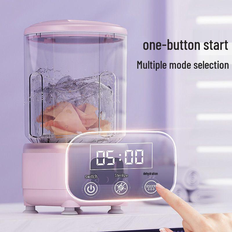 2L Wireless Sock and Underwear Dehydrator: Compact Automatic Washer for Dorms