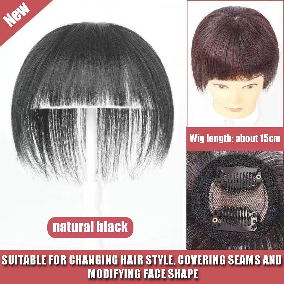 WTB Head Replacement Block Synthetic Wig Female Natural Hair Cover Breathable Straight Hair One-piece Replacement Piece Wig