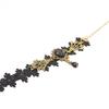 Kvinner Vintage Black Floral Lace Ankelkjede Ankel Sandal Armbånd Foot Barfoot
