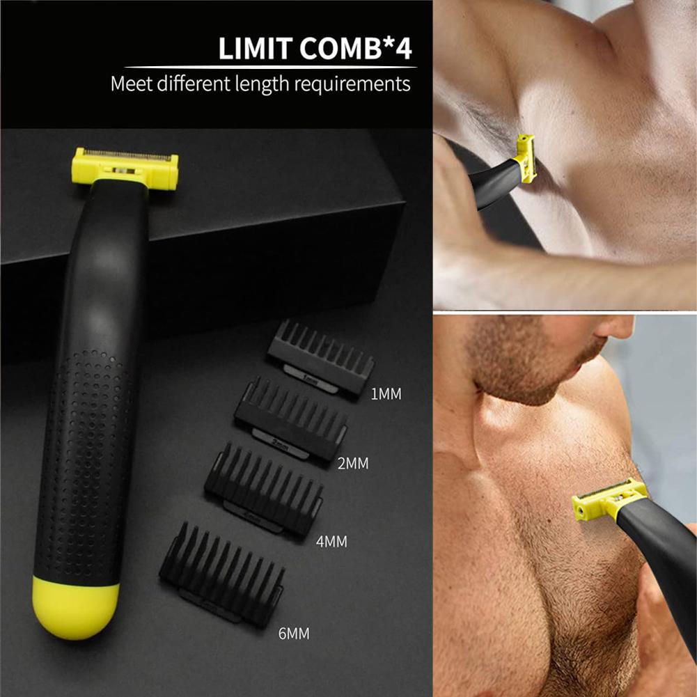 USB Rechargeable Men's Wet/Dry Electric Body Shaver - Full Body Washable