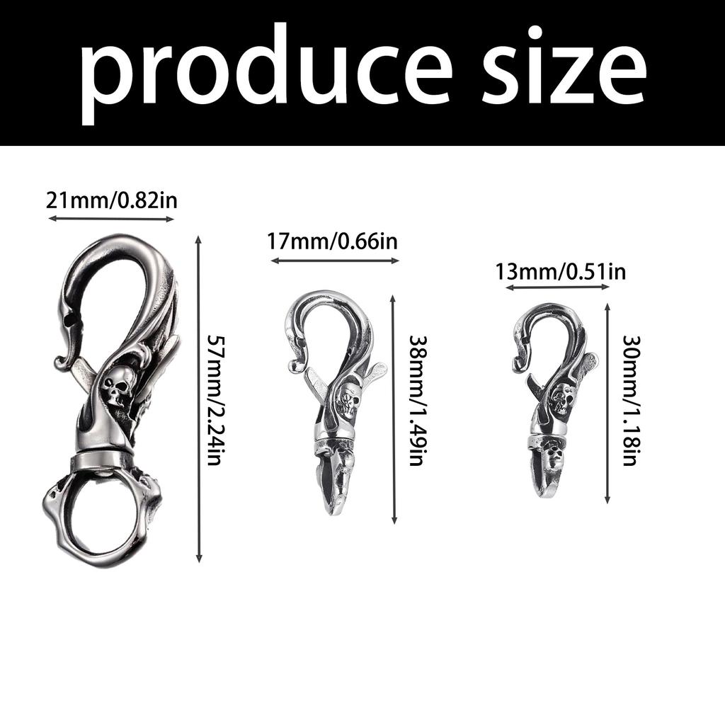 Stainless Steel Skull Keychain for Men Gothic Style Keyring Unisex Accessory Perfect Gift for Birthday Halloween Party