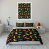 Colorful Dinosaur Pattern Bedding Duvet Cover Set  (1*Duvet Cover 2*Pillowcases, Without Duvet Insert)