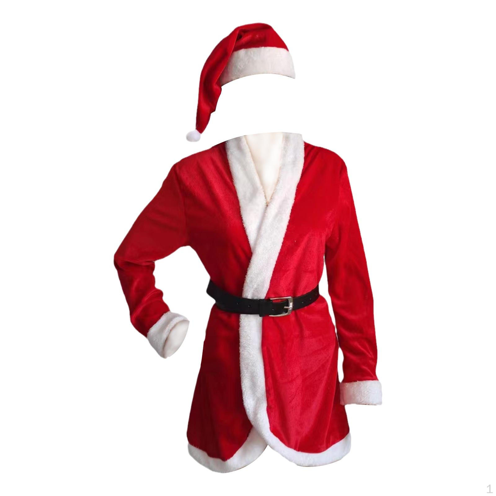 Christmas Costume Dress Cosplay Fancy Women Girls Lady Red Skirt for XXXL