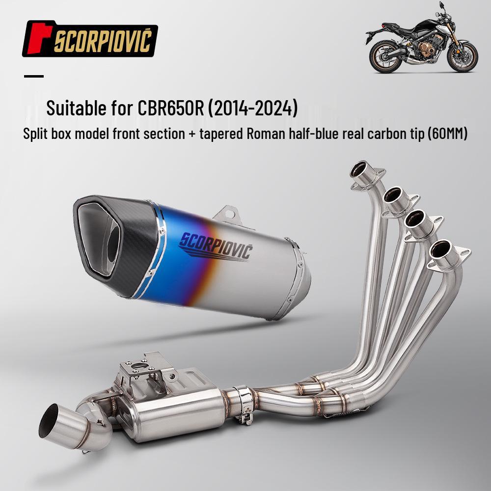CBR650R Full System Exhaust Modification: Front Section & Muffler.