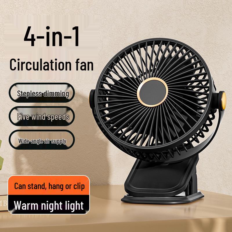 USB Rechargeable Clip-On Mini Fan – Portable, Ultra-Quiet for Dorm Beds & Handheld Use